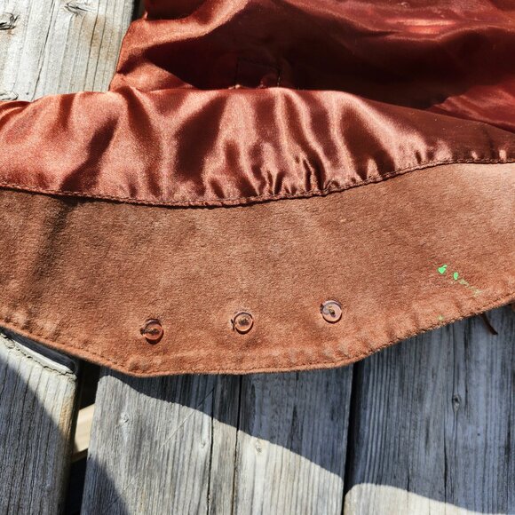 VINTAGE CAVIAR Leather Fringe Tassel Vest Women's Size Small Western Wear Brown - Picture 7 of 8